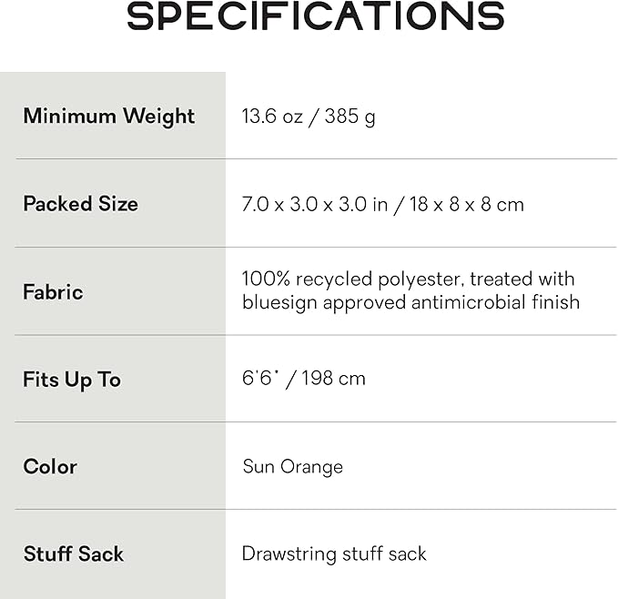 Nemo Equipment Tracer Sleeping Bag Liner