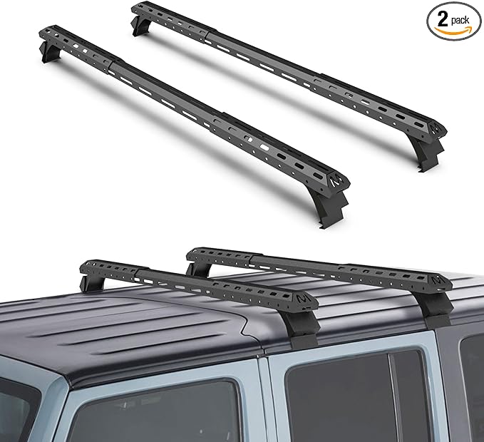 420 LBS Roof Rack Cross Bars,Adjustable 39.4-61 inch Roof Rail Crossbars Fit for Jeep Wrangler JL JT 2018-2025 (2/4 Door Hardtop), Rooftop Cargo Bag Kayak Bike Carrier
