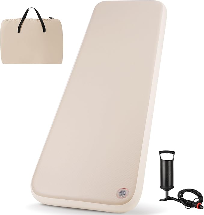 TOBTOS High-Support Camping Sleeping Pad, 3" Thick Anti-Sag Design for Stable Support, Inflatable Mattress with Manual Pump for Camping, Hiking & Home