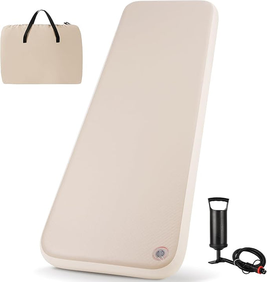 TOBTOS High-Support Camping Sleeping Pad, 3" Thick Anti-Sag Design for Stable Support, Inflatable Mattress with Manual Pump for Camping, Hiking & Home