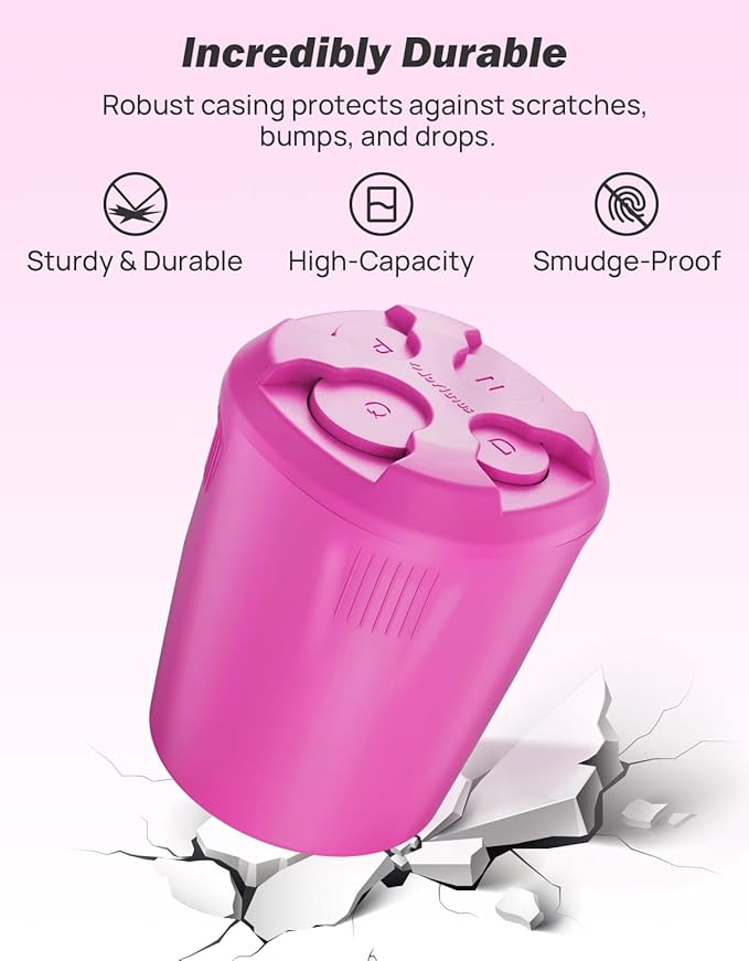 JOYTUTUS High Capacity Car Coin Holder, Universal Change Holder for Most Cars, Sort Coins (Hot Pink), 1 Pack