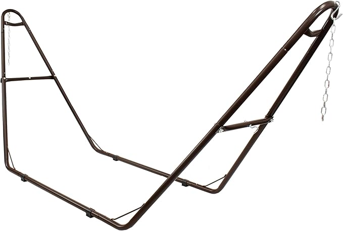 Sunnydaze Decor Universal Double Hammock Stand Only - 550-Pound Capacity - Heavy-Duty Hammock Stand for Outside - Fits 9 to 14 Foot Hammocks - Bronze