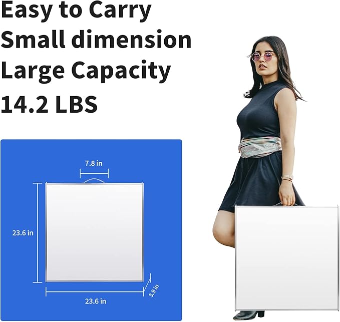Moosinily Camping Table 6FT Folding Table Large 3 Adjustable Height Portable Picnic Table Camp Aluminum Outdoor Picnic BBQ White