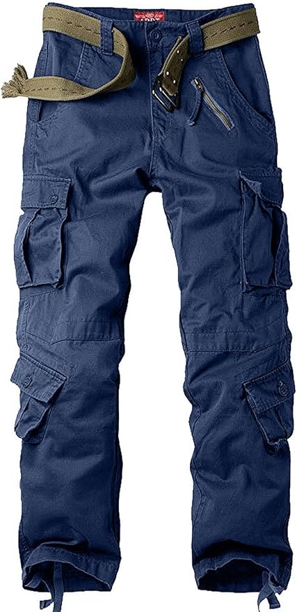Men's BDU Casual Military Pants, Tactical Wild Army Combat ACU Rip Stop Camo Cargo Work Pants Trousers with 8 Pockets