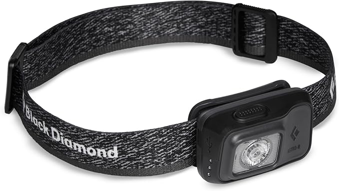 BLACK DIAMOND Astro 300-R Rechargeable Headlamp | 300 Lumens | Micro-USB Charging | Compact, Dimmable Light for Camping & Hiking | Graphite