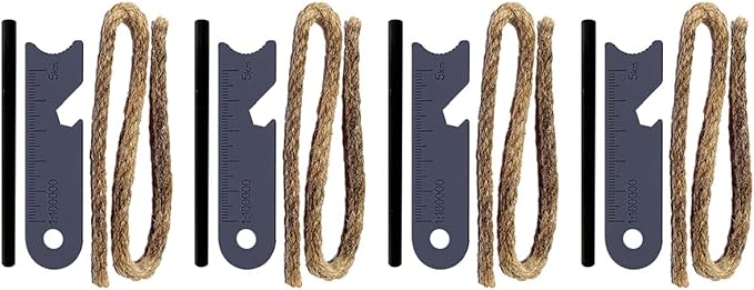 Bushcraft Fire Starter Kits. Ferrocerium Rod, Multi Tool Fire Striker, Waterproof Waxed Jute Rope Tinder, Survival Paracord, Emergency Whistle, Burlap Bag