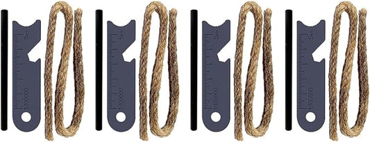Bushcraft Fire Starter Kits. Ferrocerium Rod, Multi Tool Fire Striker, Waterproof Waxed Jute Rope Tinder, Survival Paracord, Emergency Whistle, Burlap Bag