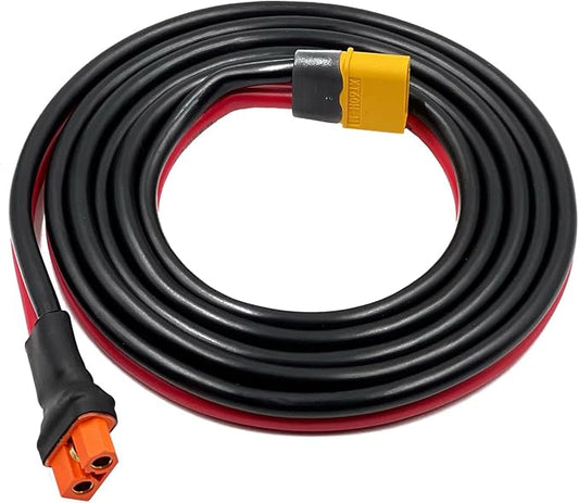 XT60i to XT60 Male Cable 10AWG Extension Cable Compatible for Ecoflow Portable Power Station Solar Generator (5FT)