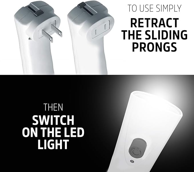 Energizer Auto-On LED Flashlights Rechargeable for Home Power Failure, Plug in LED Flashlight for Power Outage, Night Light, Hurricane Preparedness (Pack of 6)