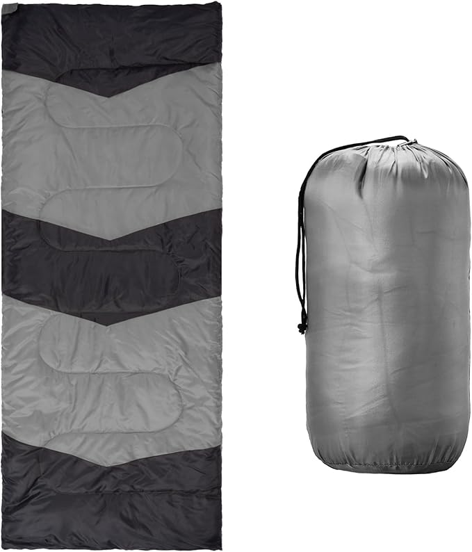 Lightweight Sleeping Bag for Backpacking and Hiking, 190T Polyester, Waterproof Envelope Style, 74.8 x 29.5 in, 2.1 lbs