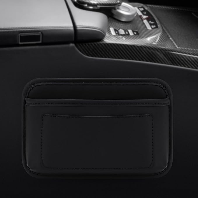Accmor Universal Car Side Pocket Organizer, PU Leather Car Pocket Pouch Cell Phone Sunglasses Holder, Car Phone Pocket Organizer Accessories for Car Seat, Door, Window, Console