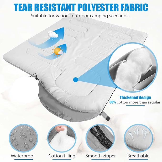 OBTANIM Sleeping Bags Portable Waterproof Camping Sleeping Bag for Adults Kids 4 Seasons Cold Weather or Warm Backpacking Hiking Travel Indoor Outdoor Use