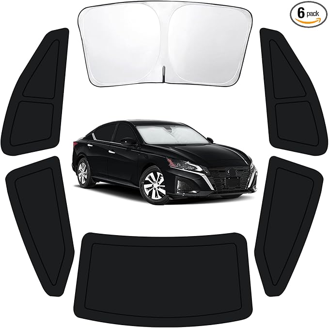 Car Window Shades for Nissan Altima 2019-2024, Full Car Window Covers for Privacy, Sunshades for Altima Front Rear Windshield Side Windows to Block UV and Protect Privacy(6pcs)