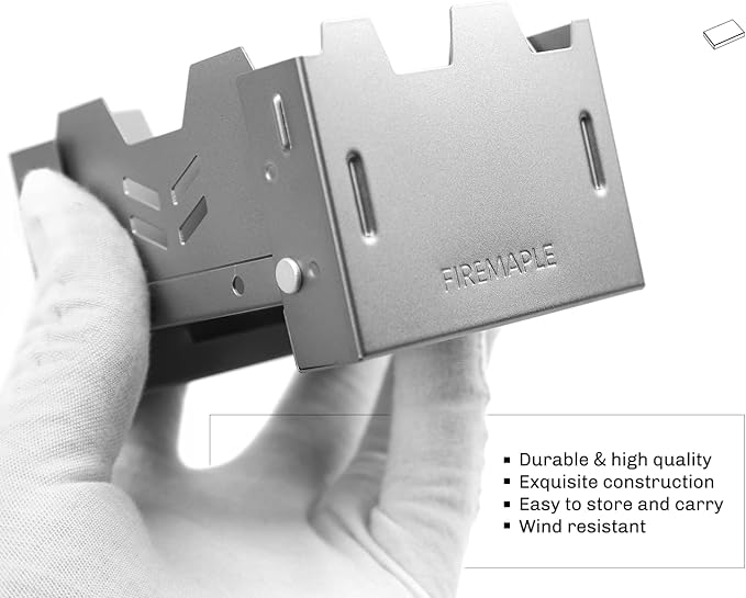 Fire Maple Lotus Titanium Solid Alcohol | Ultralight Mini Backpacking Stove | Wind Resistant Spirit Burner