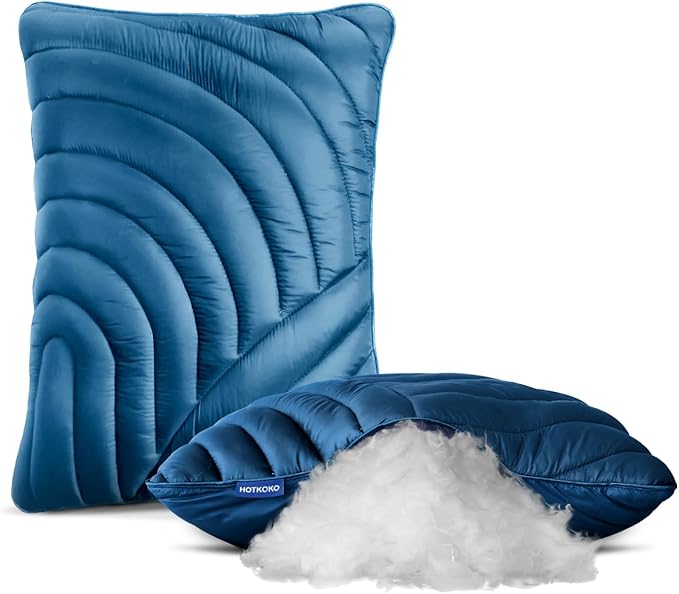 Camping Pillow,Supportive Compressible Travel Pillow Middle Size Lightweight Camp Pillow with Storage Bag for Camping,Hiking,Backpacking,Airplane