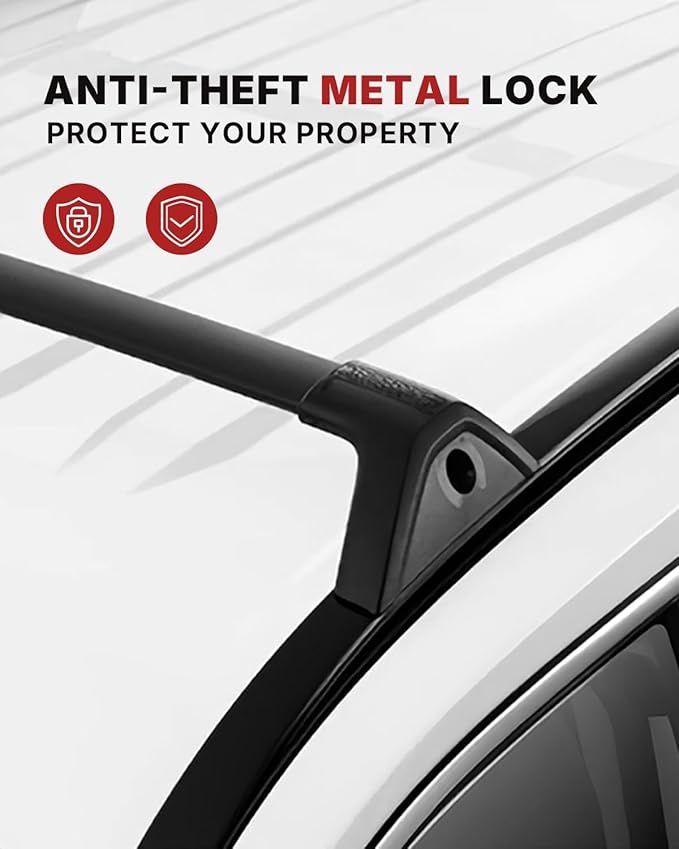 Richeer 300LBS Roof Rack Cross Bars for 2019-2025 RAV4 with Side Rails, Aluminum Cargo Racks Rooftop Luggage Carrier Canoe Kayak Bicycle(Not for Adventure/TRD Off-Road/22-25LE)