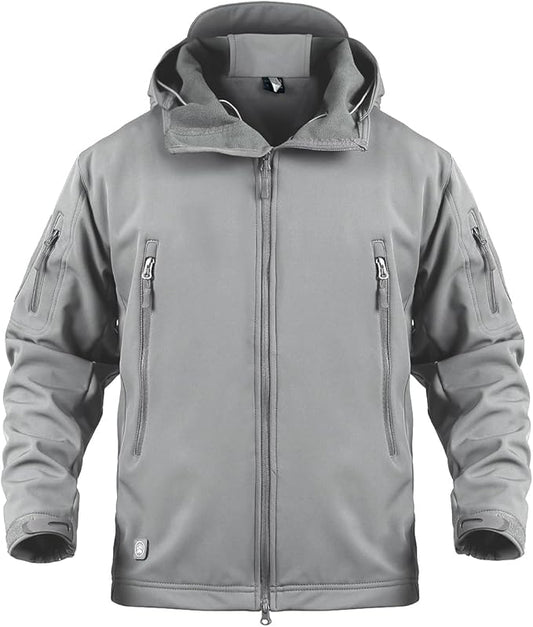 ReFire Gear Men's Army Special Ops Military Tactical Jacket Softshell Fleece Hooded Outdoor Coat