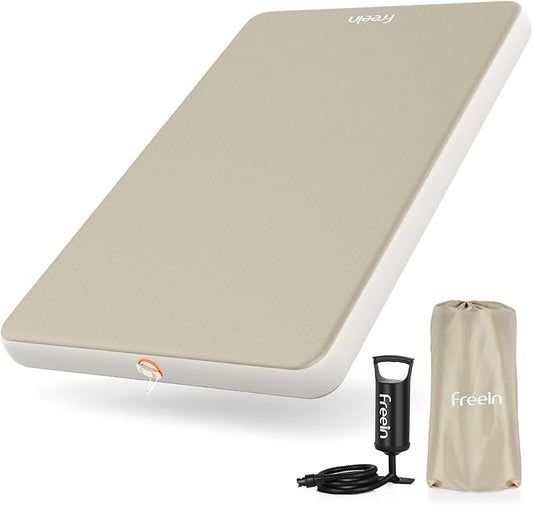 Freein 4" Drop Stitch Camping Sleeping Pad, Inflatable Air Mattress with Firm 7 PSI Support, Fast Inflation Portable Tent & Car Camping Bed, 76" x 51"