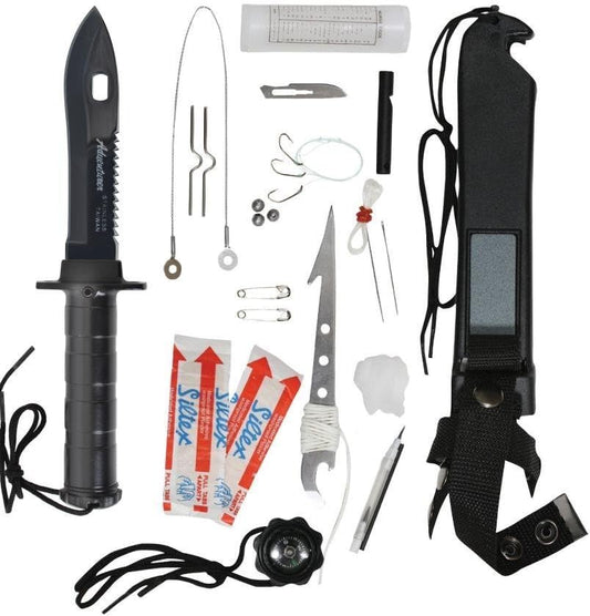Rothco Adventurer Survival Kit Knife, Black