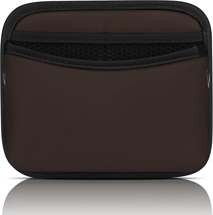 Accmor Universal Car Side Pocket Organizer, PU Leather Car Pocket Pouch for Car Seat, Door, Window, Console, Cards Trash Cell Phone Sunglasses Holder for Car, Brown
