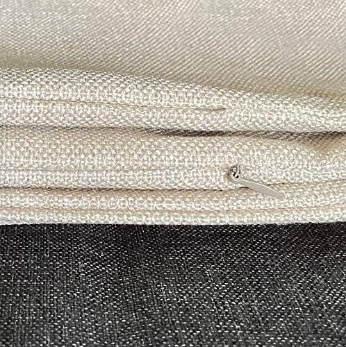Camping-Themed Decorative Throw Pillow Covers, 2 x 18" x 18" Beige Cotton Linen Blend, Rustic Letter Print, Perfect for Home Decor, Camping, Camper Gifts