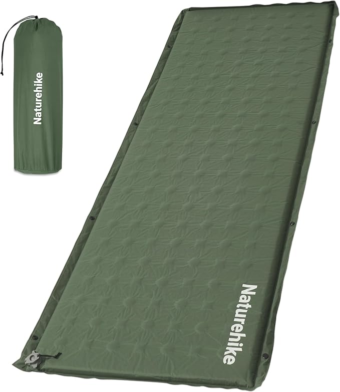 Naturehike Connectable Self Inflating Sleeping Pad, 1.18" Memory Foam Camping Pad, Backpacking Camping Mattress Pad for Tent, Travel, Car, Hammock