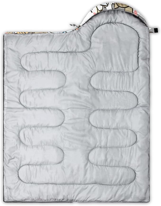 QOOMO Camping Sleeping Bags,3 Season Warm & Cool Weather,Lightweight,Waterproof Sleeping Bags for Adults & Kids,Traveling,and Outdoors,Camping Gear Equipment