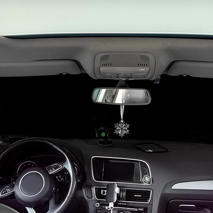 Windshield Snow Cover for Cars, Trucks, Vans - Waterproof, Windproof Winter Frost and Ice Removal Sunshade With Side Mirror Covers