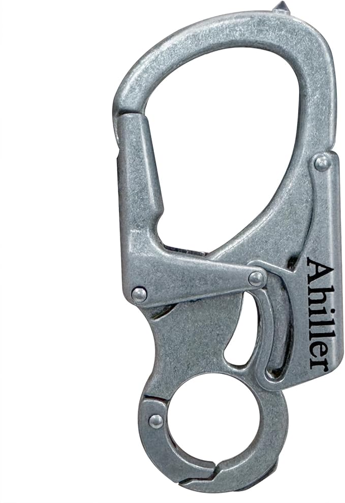 Ahiller Carabiner Keychain Clip, Double Lock Designed - Tungsten Steel Tip, Multifounction Tools for Camping, Hiking, Fishing, Outdoor Survival