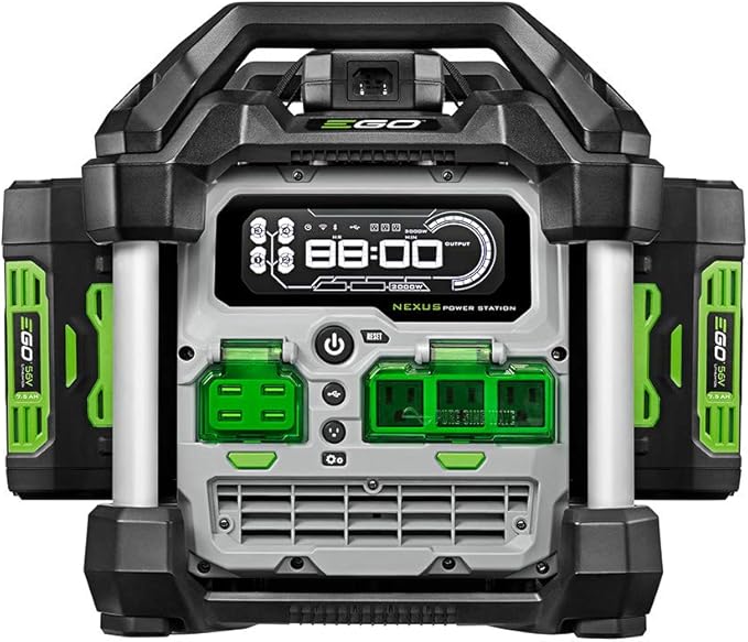 EGO POWER+ Portable Power Station, 3000W, Battery Powered, Inverter Generator for Home and Outdoor, Includes (2) 56V 7.5Ah Batteries and Charger - PST3042