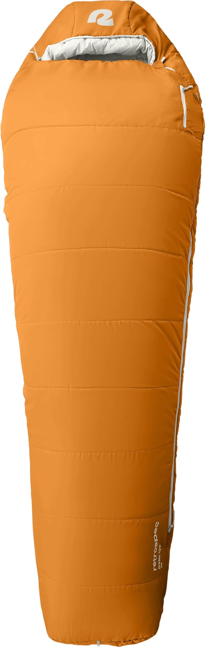 Retrospec Dream Mummy Sleeping Bag - 5, 15, & 30°F Cold Weather Camping & Travel Essential Gear with Water - Resistant Shell & Synthetic Fill - Zippered Pocket & Stuff Sack