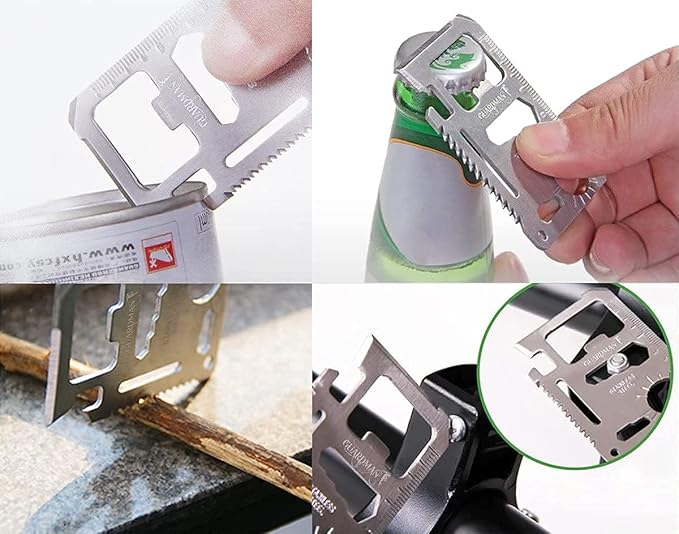 GUARDMAN Fathers Day Gift 2-Pack 11-in-1 Credit Card Multitool – Multitool Wallet Survival Tactical Tool with Knife, Bottle Opener & More – Dad Gift for Men