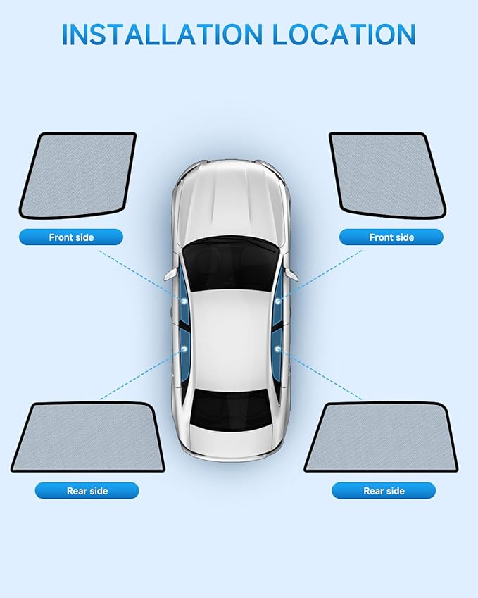 Car Window Shades for Subaru-Forester(2019-2024),4 Pack Car Window Cover for Baby Sun Shade Blocker Breathable Mesh,Reduce UV Rays & Heat Insulation Privacy Protection for Camping, Travel, Sleep