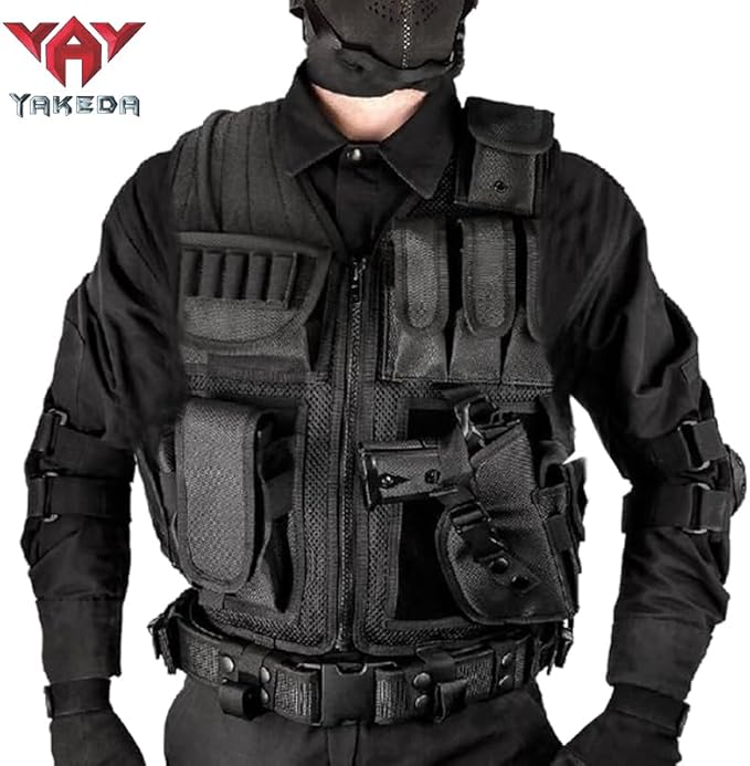 vAv YAKEDA Tactical Vest Outdoor Ultra-Light Breathable Training Airsoft Vest Adjustable for Adults