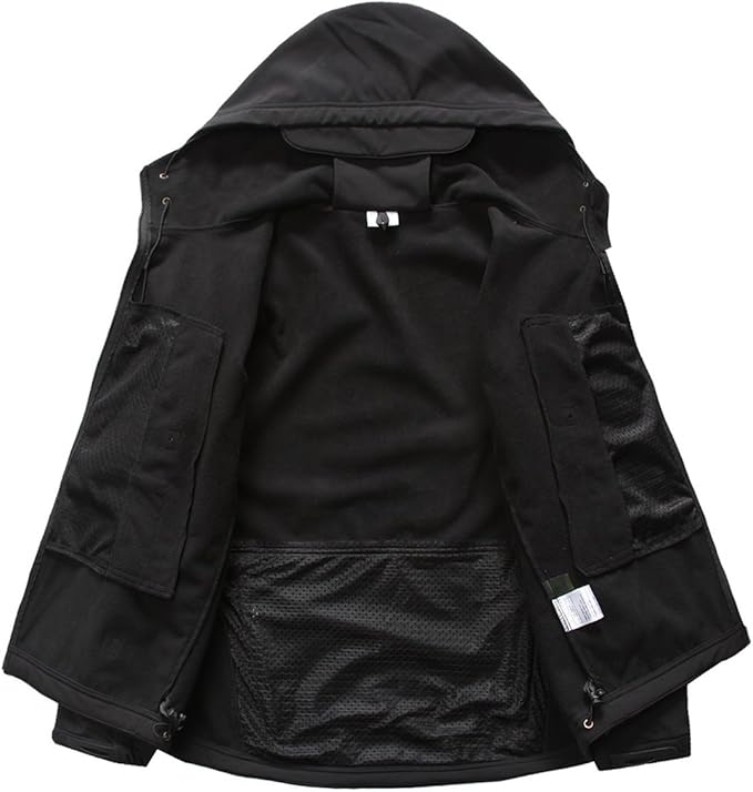 ReFire Gear Men's Army Special Ops Military Tactical Jacket Softshell Fleece Hooded Outdoor Coat