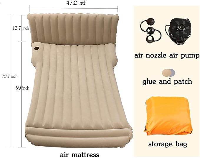 for 5 Seats Tesla Model Y (Juniper Included) 3 X S Air Mattress Inflatable Camping Mattress with Air Pump for Tesla Model Y 3 X S Accessories