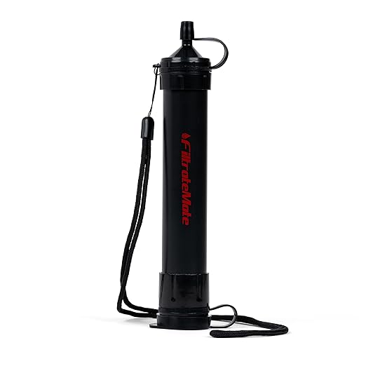 Original Defense® FiltrateMate Portable Water Filter Straw – High-Performance Nanofiber Filtration for Emergency Preparedness, Hiking, and Camping – Purifies up to 1,000 Liters