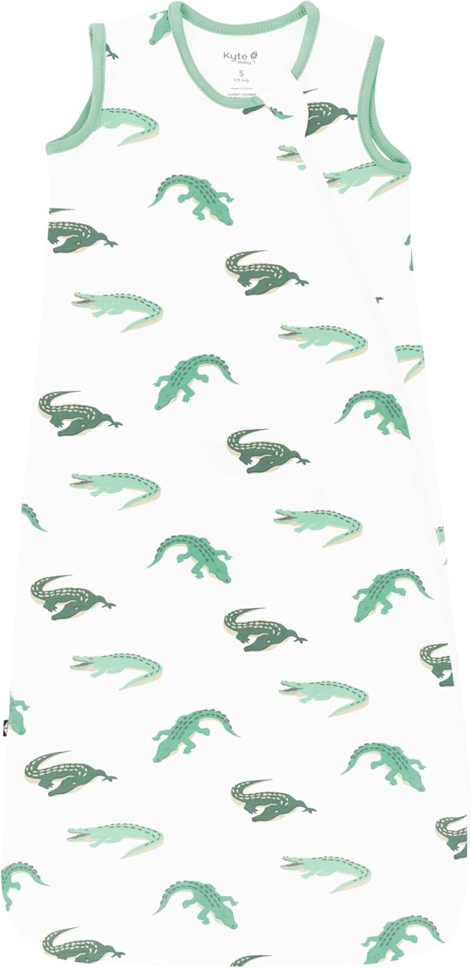 KYTE BABY Unisex Rayon Made From Bamboo Sleep Bag for Babies and Toddlers, 0.5 Tog (Small, Crocodile)