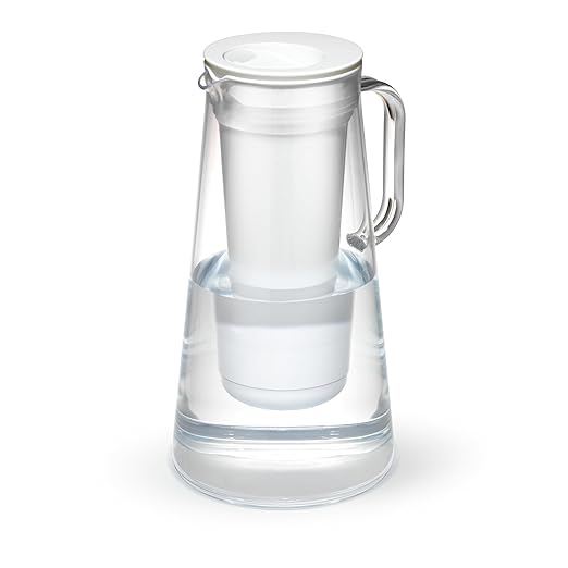 LifeStraw Home – Water Filter Pitcher, 7-Cup, White, BPA Free Designed for Everyday Protection Against Bacteria, parasites, microplastics, Lead, Mercury, PFAS, and a Variety of Chemicals