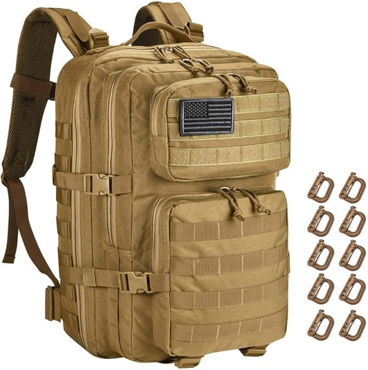 45L Tactical Backpack for Men Women, Military Assault Pack with MOLLE, Large 3 Day Bug Out Bag for Hiking Camping
