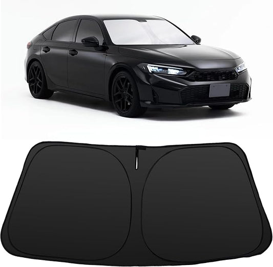 Windshield Sun Shade Accessories Compatible with 2022 2023 2024 2025 2026 Civic for Honda Foldable Sunshade Sun Visor Blocks UV
