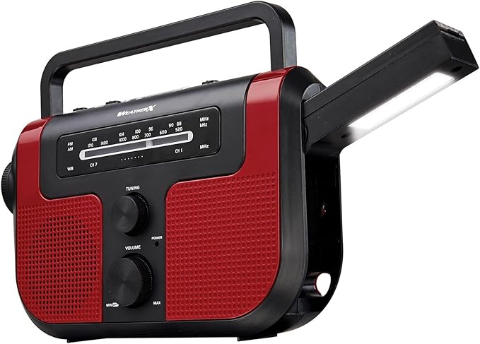 Weatherband AM/FM Radio with Flashlight, Lantern, and Phone Charger, WR383R