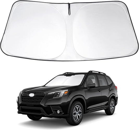 Windshield Sun Shade Custom Fit 2019-2023 2024 2025 Su- baru Forester Accessories(Crossover, Base, Premium, Sport, Limited) Front Window Sunshade Keep Car Interior Cool