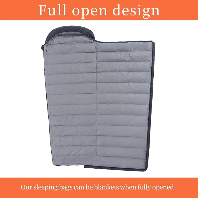 Down Sleeping Bag for Adults 600 Fill Power, Cold Weather Compact Ultralight All Seasons Sleeping Bag for Backpacking, Camping, Hiking