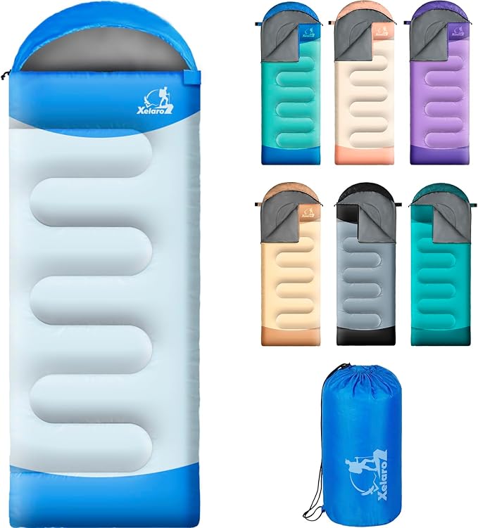 Sleeping Bags for Adults Kids - 3 Season Cold&Warm Weather Waterproof Camping Sleeping Bags - Lightweight Sleeping Bags for Camping Hiking Outdoor Travel