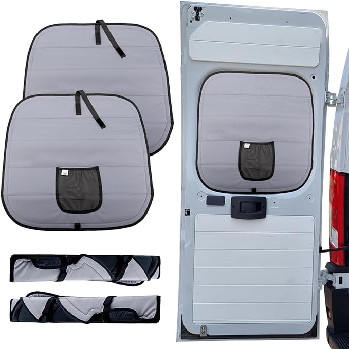 Living in a Bubble Insulated Blackout Window Covers for RAM Promaster 2014-Current (Rear Door 2014-Current)