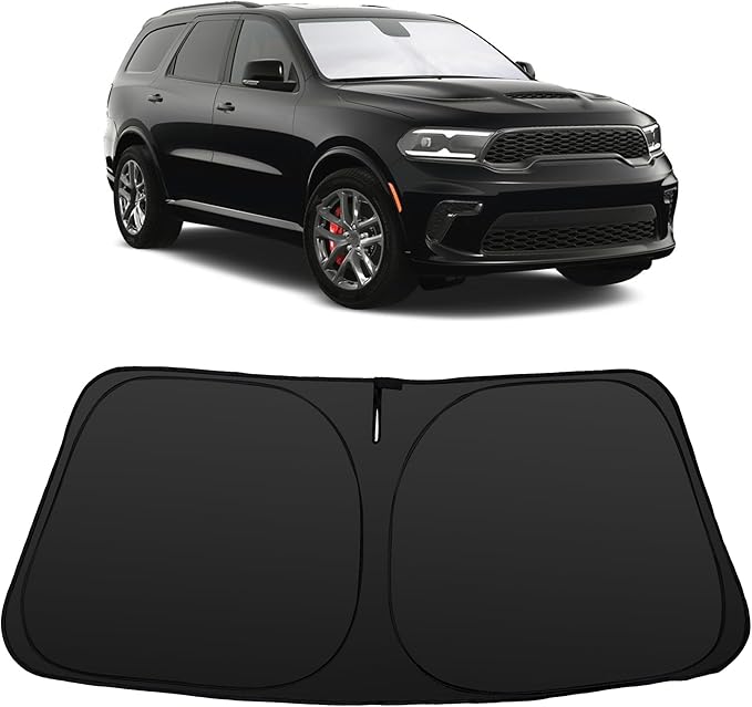 Windshield Sun Shade Compatible with 2015-2023 Dodge Challenger Accessories Coupe,SRT Hellcat,Redeye,GT,RT,TA Coupe,Widebody,SXT,RT Scat Pack Sun Visor Protector