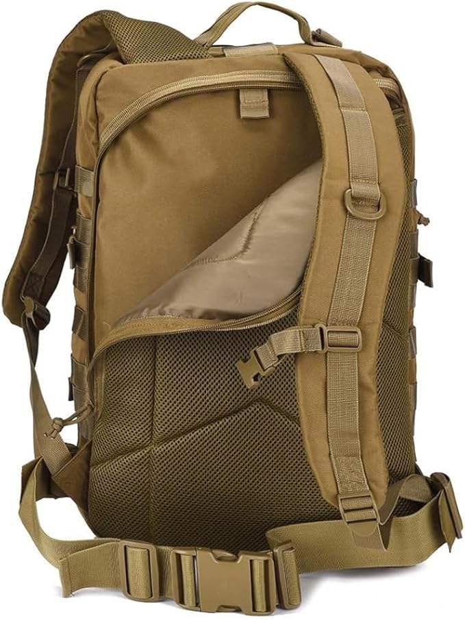 REEBOW GEAR Tactical Backpack for Men Army Molle Military Style Assault Pack Bug Bag Backpacks Daypack (40L Tan)