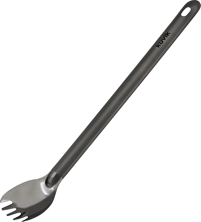 Kuvik Titanium Spoon/Spork Combo - Ultralight and Compact for Camping and Hiking