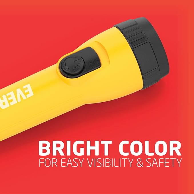 Eveready LED Flashlight Bright Reliable Flashlights for General Purpose, Great for Camping, Car, Emergency Storm Power Outage Handheld Flashlight (Batteries Included)